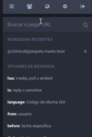 Gif con el paso a paso para buscar un usuarie